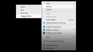 How to sort desktop icon by Date modified? Window 10