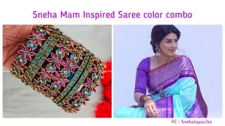 🦋💜 Sneha Mam Inspired Saree Color | Customized Kundan Bangles | Maya Venba&rsquo;s Boutique 