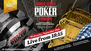 🏆 WSOPE 2024: Final Table of &euro;2.000 WSOP Europe 2k PLO Event #3 live from King's Resort 👑