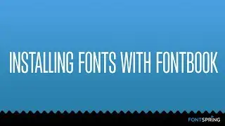 Installing Fonts With Fontbook