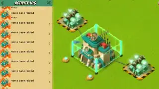 Boom Beach NEW TWO MAX LEVEL THREE SHIELD GENERATOR DEFENSE LOG! (Shield Generator in Action!)