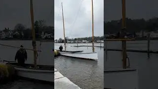 Time to give the Sharpie a winter break! #sharpie #skiff #maritime #history #boats #museum