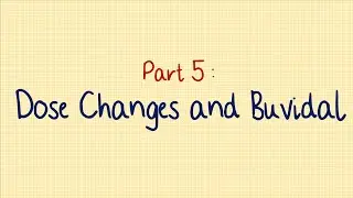 Dose Changes and Buvidal - The Patient's Guide to Buvidal Part 5