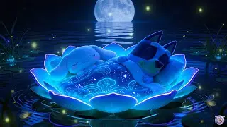 Deep Sleep Music 🌙 Bluey & Cinnamoroll Floating Lotus Dreams by Moonlight