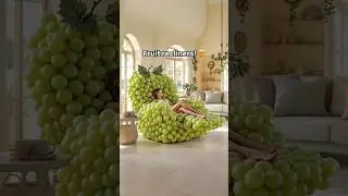 Fruit recliners! #grapes #banana #watermelon #strawberry #avocado #chair