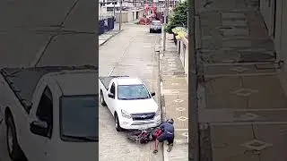 Motorista flagra roubo e derruba moto de ladr&atilde;o tr&ecirc;s vezes seguidas no Equador