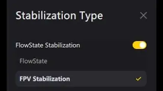 insta360 studio FPV Stabilization vs FlowState