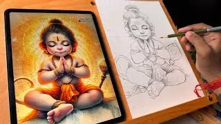 Hanuman ji Art work for Beginners || Shading Toturial || Part 1 ||@Sketch_by_dheeraj 
