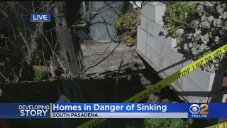 Sinking Homes Evacuated In South Pasadena
