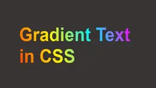 How to add Gradient Color to Text in CSS