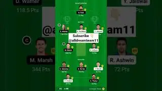 TATA IPL MATCH NO 58 DC vs RR 2 cores winner team #dreamteam11