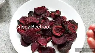 Oven baked beetroot chips