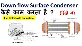 Surface condenser | Down flow Surface condenser | Type of condenser in Hindi | Condenser