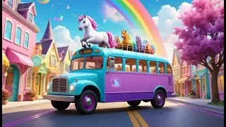 The Unicorns on the Bus | Magical Bus Ride Song for Kids | Unicorn Adventure on the Bus