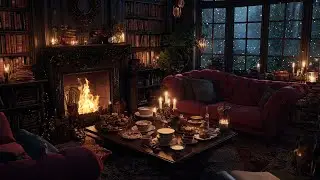 Gentle Winter Piano ❄️ Fireplace Ambience for Calm Focus and Meditation