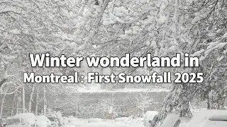 Winter Wonderland in Montréal ❄️ | Montréal Winter Magic | First snowfall 2025