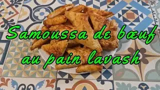 🥟🥩🔥recette simple, savoureuse👉 Samoussas de bœuf au pain lavash.