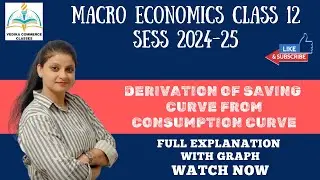 Derivation of Saving Curve from Consumption Curve | Macro Economics | Class 12 | Sess 2024-25