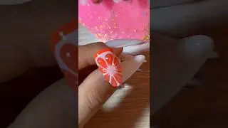 Adorable Nails Art Ideas 2024 |3D Orange Nail Design 🍊 (#satisfying) (#shorts )
