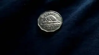 1958 Canada 5 cents coin