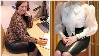 Super classy office wear leather skirts designs ideas