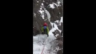 Safety first! Ice climbing