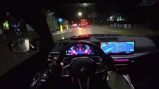 2025 BMW M340i AWD - POV Night Drive on the Local Roads