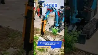 The crushing hammer that breaks everything#miniexcavator #compactexcavator #excavator