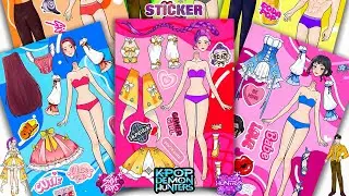 Oddly Satisfying ASMR Sticker Book Kpop Transformation! Gamer Girl & Sweet Idol Style DIY #186
