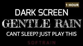 Relaxing Rain and Thunder Sounds BLACK SCREEN | Night Calm and Sleep Therapy