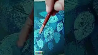 Leaf Painting Tutorial || Easy Painting With Leaf Print #painting #art #leafart #leafprint  #artist
