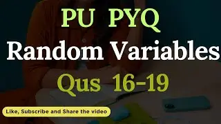 Q 16 to 19 Random Variables PU PYQ || #bsc5thsemester #puchd