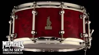 Brady Jarrah Ply Cherry Red Mappa Burl 14 x 6.5 Snare Drum (JP1465CRMBG-JP2052) - 360