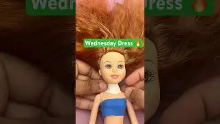 Wednesday || The Addam Family || Halloween costume || Barbie Doll Dress Ideas #halloween #barbie