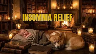 3 Hours Deep Sleep Music |432Hz Healing Frequency |Soft Candle Crackling & Library Ambience |No Rain