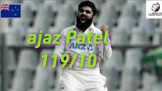 ajaz Patel create the history get 10 wickets in an innings against India at vankhede Mumbai