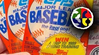Открываем три пачки бейсбольных карточек Topps 1988 года вместе с приглашенной питчершей Альмой М...