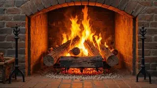 Calming Fireplace with Crackling Logs for Deep Sleep, Focus and Relaxation