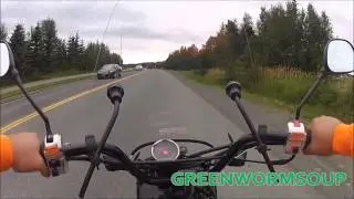 ALASKA SCOOTER GUY - Cloudy Day & New Spitfire Windscreen Ride