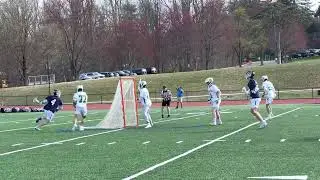 Doyle Curry comes from behind the net to score for Chatham vs. Delbarton