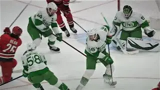 Ethan Bear Buries The Loose Puck Going Through The Wickets Of Kallgren