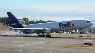 FedEx MD11 landing, ANC