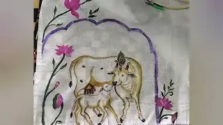 #painting #artzone #cow #fabric #art #desigm #video 