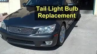 Tail or brake light bulb replacement, tail light assembly removal, Lexus IS 300 - Auto Repair Series