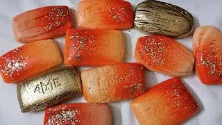 Orange lines🧡|| whole bars crush || hand crush || soap
