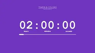 ⌛ 2 Hour Timer without music / Purple Screen 💜/ Countdown