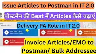 Articles Issue or Invoice to postman in IT 2.0 web Portal