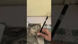 Durga maa pencil sketch