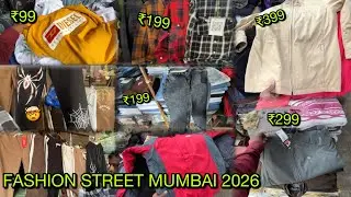 Fashion Street Mumbai 2026 😱 | Trending Jacket & Baggy ₹200/- 🤯 | Churchgate Market Mumbai | CSMT 
