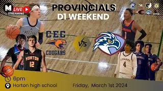 CEC Cougars vs. Armbrae Ospreys High school Boys Provincials 6pm